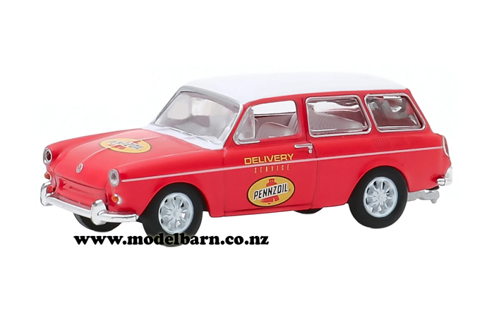 1/64 VW Squareback Station Wagon (1965, red) "Pennzoil"