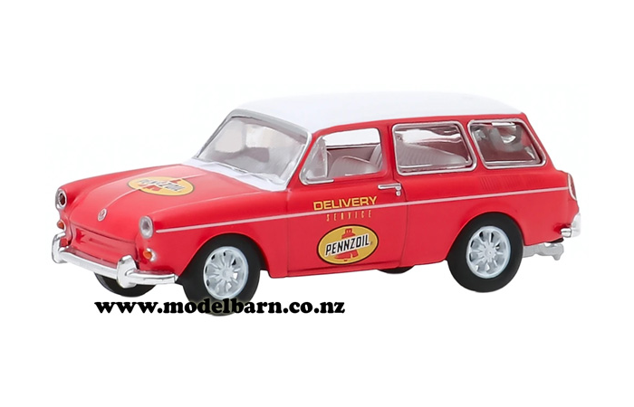 1/64 VW Squareback Station Wagon (1965, red) "Pennzoil"