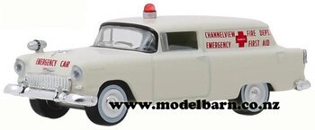 1/64 Chev Panel Van (1955, cream) "Channelview Fire Dept"-chevrolet-and-gmc-Model Barn