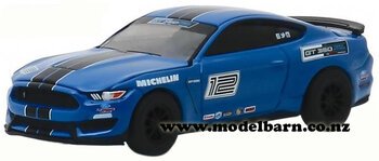 1/64 Ford Shelby GT350 (2016, blue & black) "Track Attack"-ford-Model Barn
