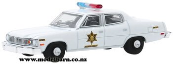 1/64 AMC Matador Police Car (1974, white) "Hazzard County"-other-vehicles-Model Barn