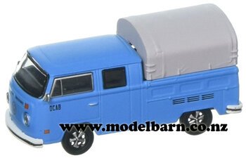 1/64 VW Doka Double Cab Pick-Up (blue)-volkswagen-Model Barn