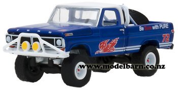 1/64 Ford F-100 Racing Pick-Up (1972, blue) "Pure Oil Racing"-ford-Model Barn