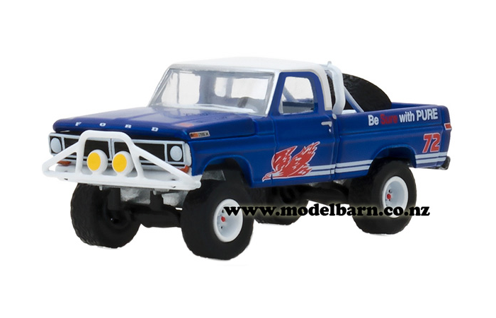 1/64 Ford F-100 Racing Pick-Up (1972, blue) "Pure Oil Racing"