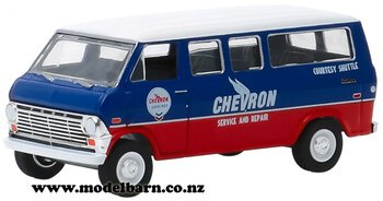 1/64 Ford Club Wagon Van (1970, blue & red) "Chevron"-ford-Model Barn