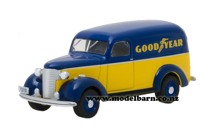 1/64 Chev Panel Van (1939, blue & yellow) "Goodyear"