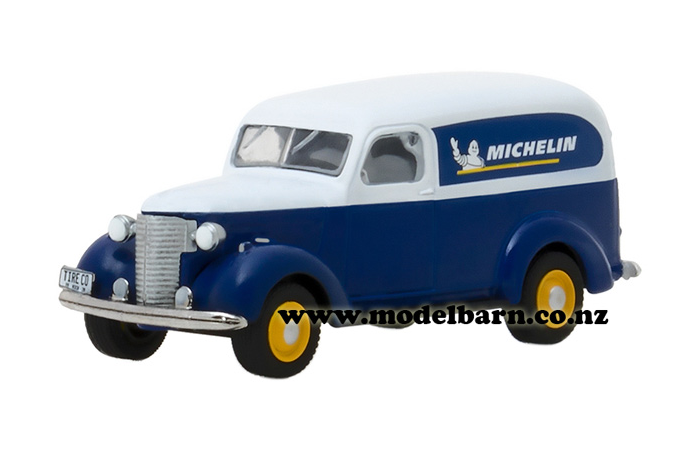 1/64 Chev Panel Van (1939, blue & white) "Michelin"