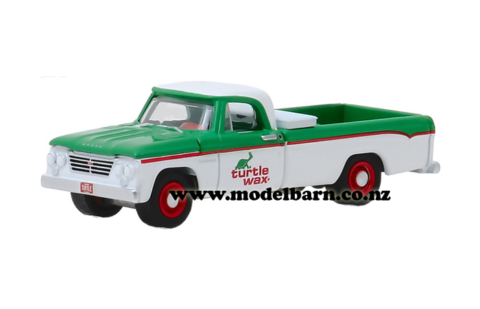 1/64 Dodge D-100 Pick-Up (1962, green & white) "Turtle Wax"
