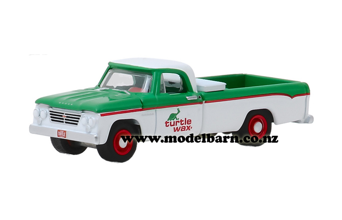 1/64 Dodge D-100 Pick-Up (1962, green & white) "Turtle Wax"