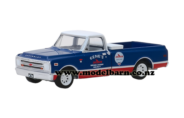 1/64 Chev C-10 Pick-Up (1968, blue & red) "Chevron"