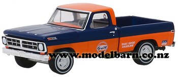 1/64 Ford F-100 Pick-Up (1971, blue & orange) "Gulf"-ford-Model Barn