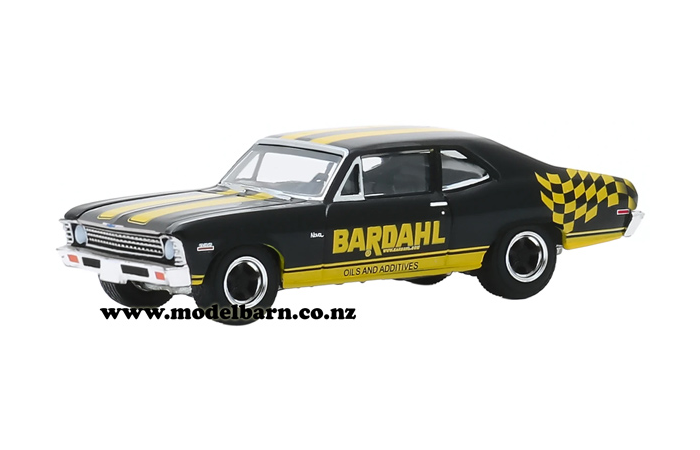 1/64 Chev Nova (1972, black & yellow) "Bardahl"