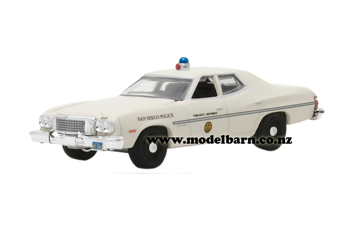 1/64 Ford Gran Torino Police Car (1975, cream) "San Diego PD"