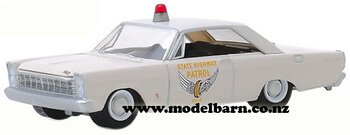 1/64 Ford Custom Police Car (1965, white) "Ohio Highway Patrol"-ford-Model Barn