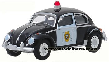 1/64 VW Beetle Police Car (black & white) "Sioux Falls Police"-volkswagen-Model Barn