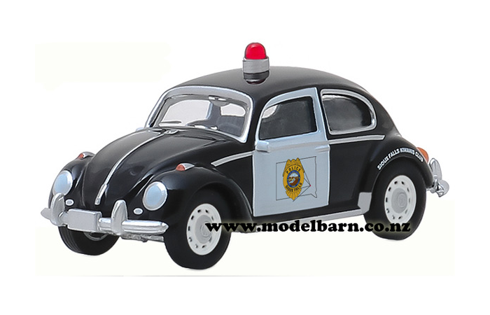 1/64 VW Beetle Police Car (black & white) "Sioux Falls Police"