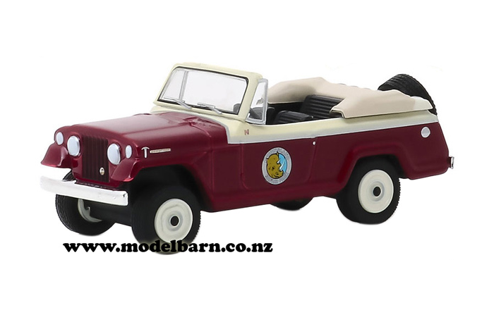 1/64 Jeep Jeepster Convertible (1967, maroon) "Ace Ventura"