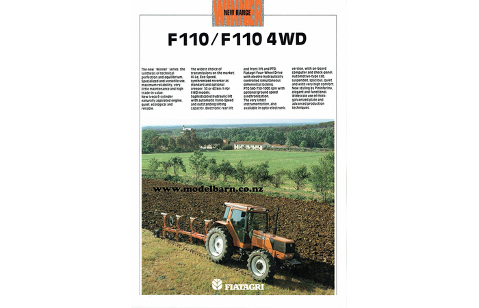 Fiat F110 & F110 4WD Tractor Sales Brochure