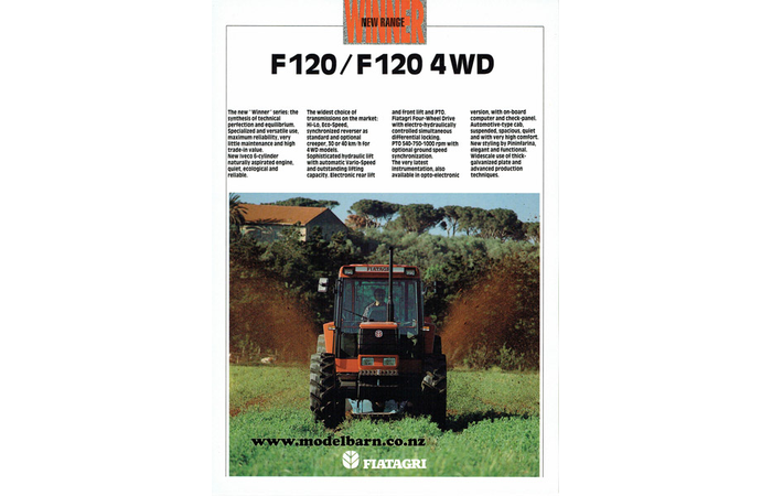 Fiat F120 & F120 4WD Tractor Sales Brochure