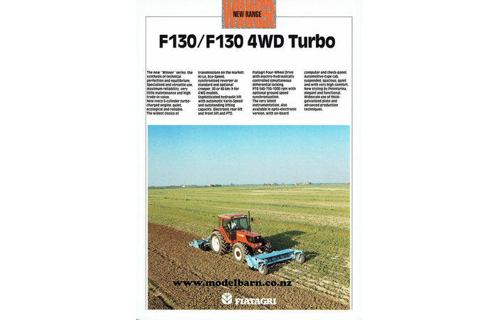 Fiat F130 & F130 4WD Turbo Tractor Sales Brochure