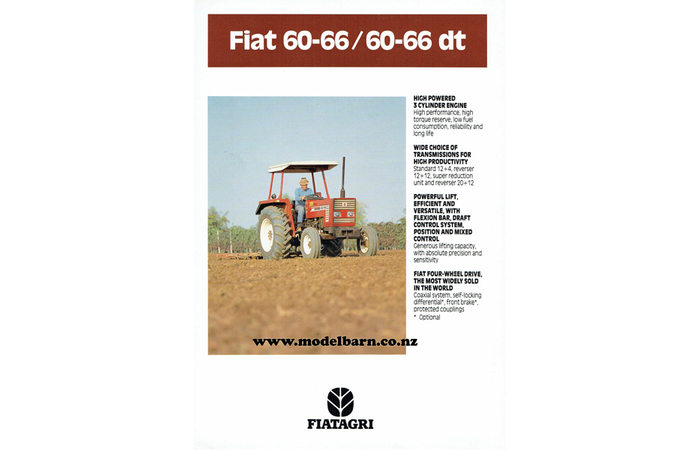 Fiat 60-66 & 60-66 DT Tractor Sales Brochure