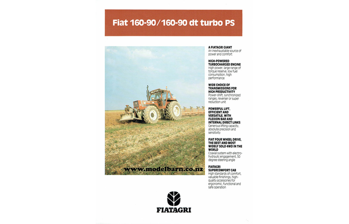 Fiat 160-90 & 160-90 DT Turbo PS Tractor Sales Brochure