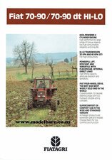 Fiat 70-90 & 70-90 DT HI-LO Tractors Sales Brochure-fiat,-fiatagri.-laverda-Model Barn