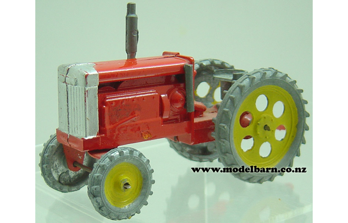 Large Tractor (red, silver & yellow, boxed) Charbens