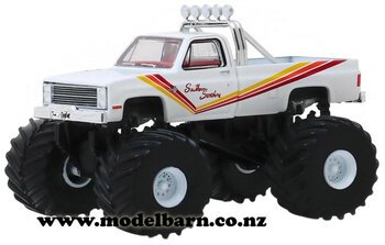 1/64 Chev K20 Monster Truck (1981, white) "Southern Sunshine"-chevrolet-and-gmc-Model Barn
