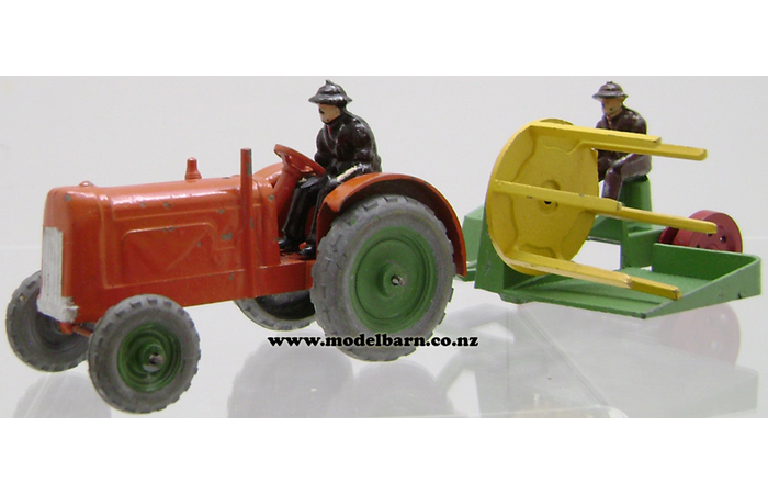 Tractor & Reaper Set (orange, green & yellow, boxed) Charbens