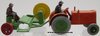 Tractor & Reaper Set (orange, green & yellow, boxed) Charbens