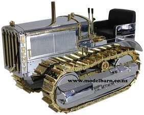 1/16 Caterpillar Twenty Crawler "100 Year Anniversary" (chrome & gold)-farm-equipment-Model Barn