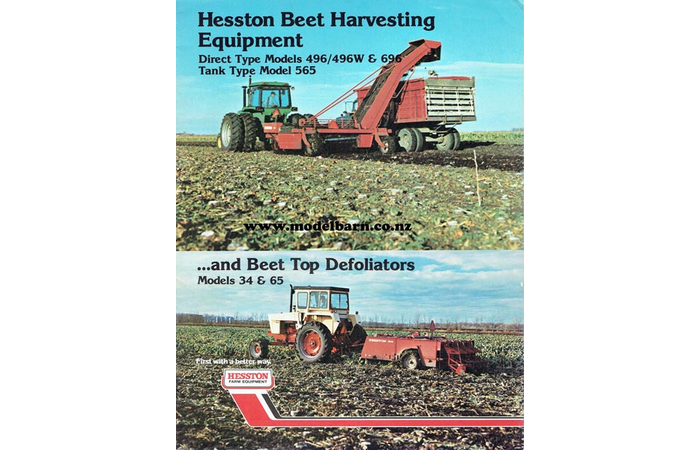 Hesston Beet Harvesting & Beet Top Defoliators Sales Brochure
