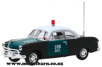 1/43 Ford Coupe Police Car (1949, black, green & white) "NYPD"-ford-Model Barn