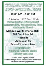 Auckland Collectors Toy & Model  Fair July 19 2025-upcoming-events-Model Barn