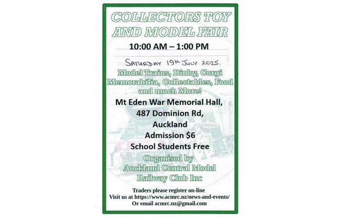 Auckland Collectors Toy & Model  Fair July 19 2025