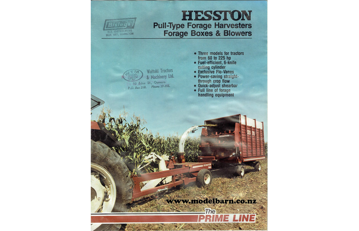 Hesston Pull-Type Forage Harvesters, Forage Boxes & Blowers Sales Brochure