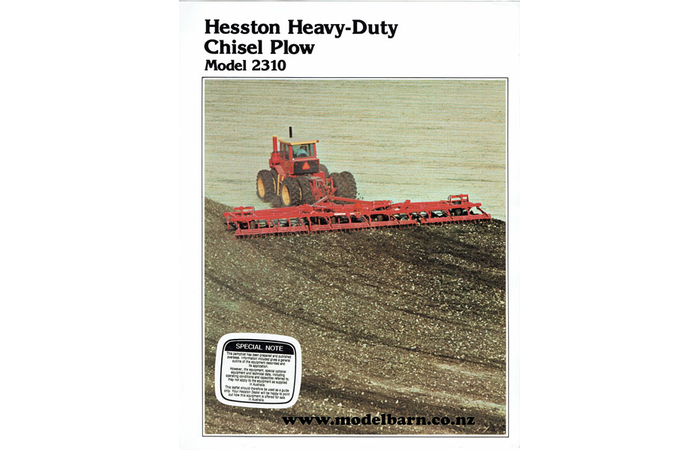 Hesston 2310 Heavy-Duty Chisel Plow Sales Brochure