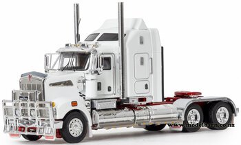1/50 Kenworth T909 Prime Mover (White & Red)-trucks-and-trailers-Model Barn