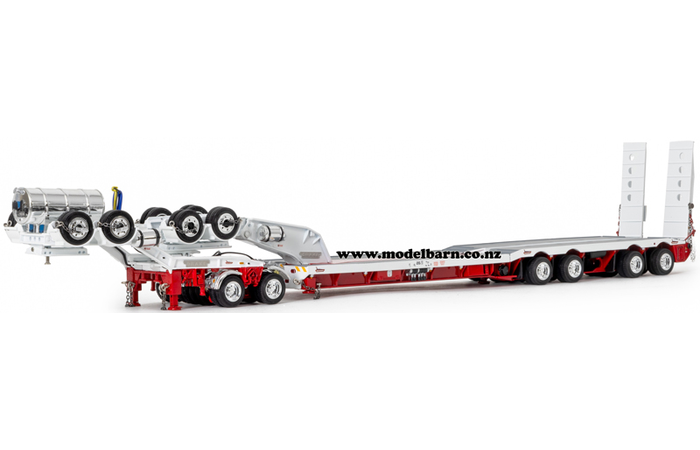 1/50 Drake 2x8 Dolly & 4x8 Swingwing Low Loader Trailer (White & Red)