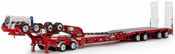 1/50 Drake 2x8 Dolly & 4x8 Swingwing Low Loader Trailer (Rosso Red)-trucks-and-trailers-Model Barn