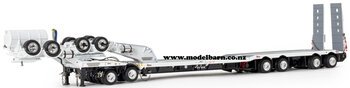 1/50 Drake 2x8 Dolly & 4x8 Swingwing Low Loader Trailer (White & Black)-trucks-and-trailers-Model Barn