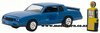 1/64 Chev Monte Carlo SS (1984, blue) & Vintage Petrol Pump Set