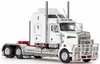1/50 Kenworth T909 Prime Mover with Drake 2x8 Dolly & 4x8 Swingwing Low Loader Trailer Combo (White & Red)