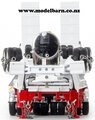 1/50 Kenworth T909 Prime Mover with Drake 2x8 Dolly & 4x8 Swingwing Low Loader Trailer Combo (White & Red)