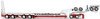 1/50 Kenworth T909 Prime Mover with Drake 2x8 Dolly & 4x8 Swingwing Low Loader Trailer Combo (White & Red)