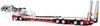 1/50 Kenworth T909 Prime Mover with Drake 2x8 Dolly & 4x8 Swingwing Low Loader Trailer Combo (White & Red)