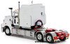 1/50 Mack Super-Liner III Prime Mover with Drake 2x8 Dolly & 4x8 Swingwing Low Loader Trailer Combo (White & Red)