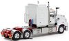 1/50 Mack Super-Liner III Prime Mover with Drake 2x8 Dolly & 4x8 Swingwing Low Loader Trailer Combo (White & Red)