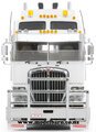 1/50 Kenworth K200 with Drake 2x8 Dolly & 4x8 Swingwing Low Loader Trailer Combo (White & Black)